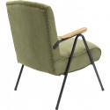 Fauteuil Ryan côtelé vert Kare Design