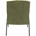 Fauteuil Ryan côtelé vert Kare Design