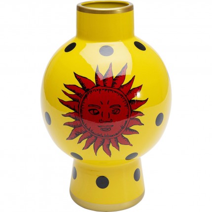 Vase Merina jaune soleil rouge 28cm Kare Design