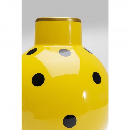 Vase Merina jaune soleil rouge 28cm Kare Design