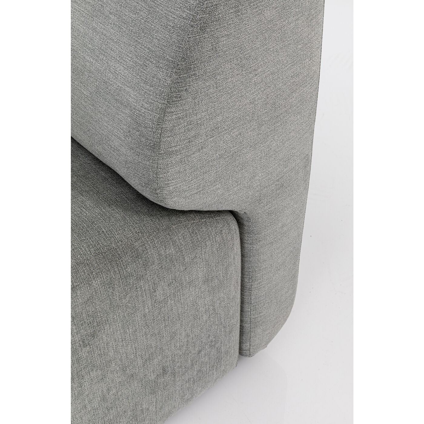 Canapé 3 angles avec pouf Lucca gris droite Kare Design