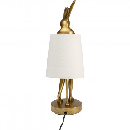 Lampe Animal Lapin dorée et beige 50cm Kare Design