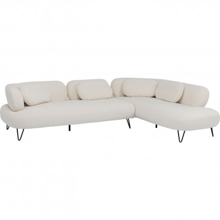 Canapé d'angle Peppo blanc droite Kare Design
