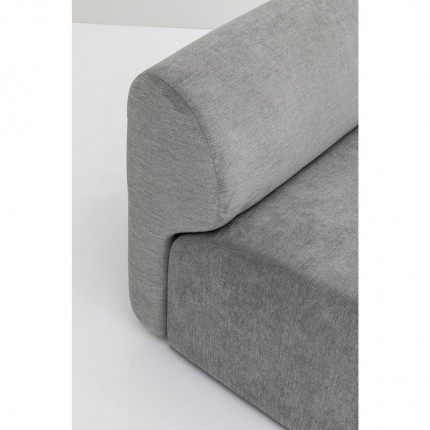 Méridienne gauche d'angle canapé Lucca gris Kare Design