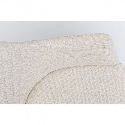Chaise avec accoudoirs pivotante Coco crème et noire Kare Design