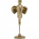 Bougeoir Elephant Head doré 36cm