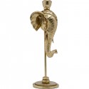 Bougeoir Elephant Head doré 36cm