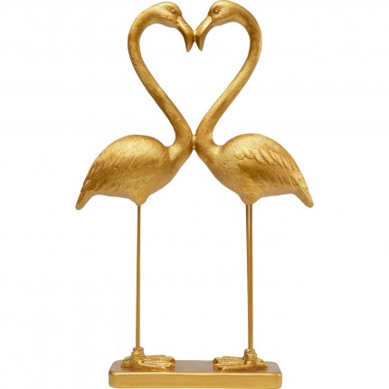 Déco Flamingo Love doré 63cm Kare Design