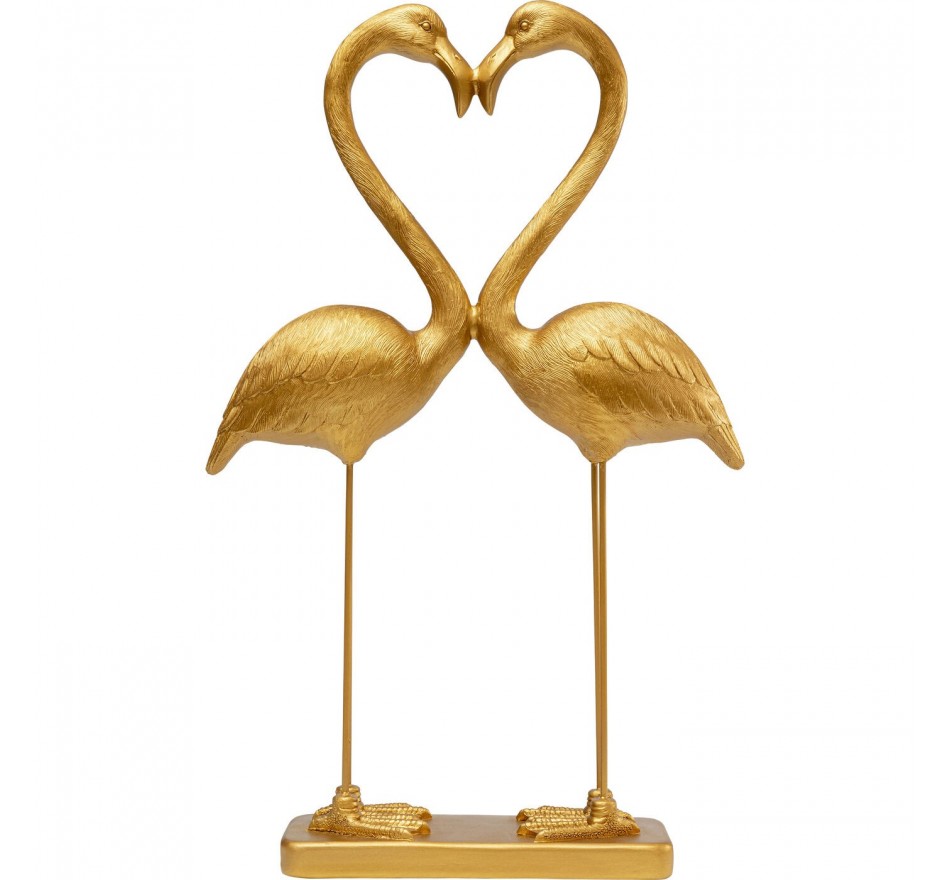 Déco Flamingo Love doré 63cm Kare Design