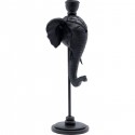 Bougeoir Elephant Head noir 36cm Kare Design