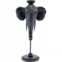 Bougeoir tête d\'éléphant noir 49cm Kare Design