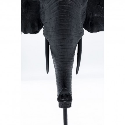 Bougeoir tête d'éléphant noir 49cm Kare Design