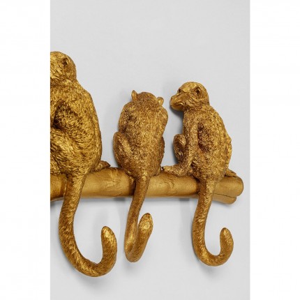 Wall Wardrobe monkey family gold 70cm Kare Design