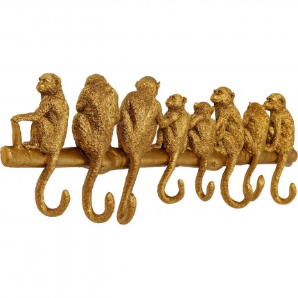 Wall Wardrobe monkey family gold 70cm Kare Design
