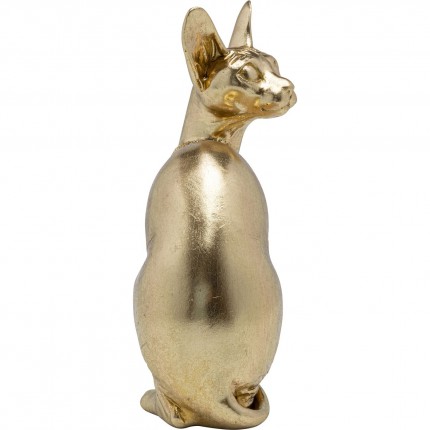 Déco Sitting Cat Audrey dorée 27cm Kare Design