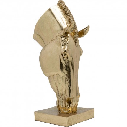 Déco tête de cheval dorée 57cm Kare Design