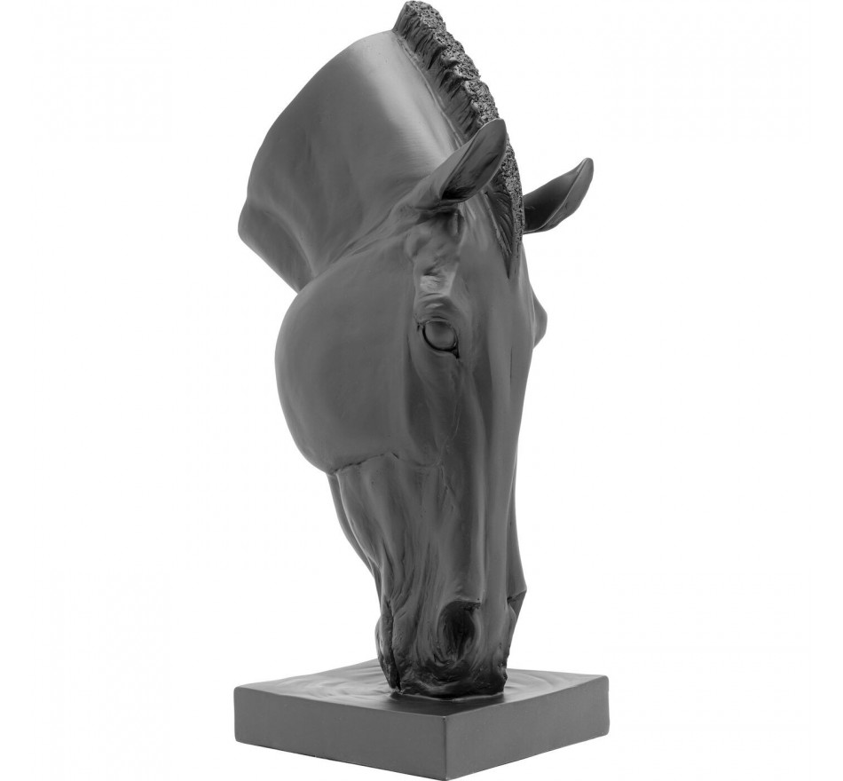 Déco tête de cheval noire 57cm Kare Design