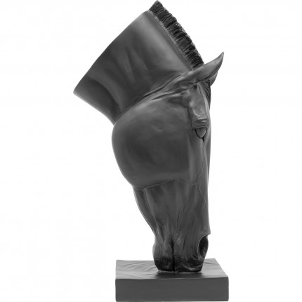 Déco tête de cheval noire 57cm Kare Design