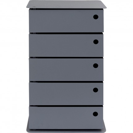 Chiffonier Manifattura 5 tiroirs gris 50x72cm Kare Design