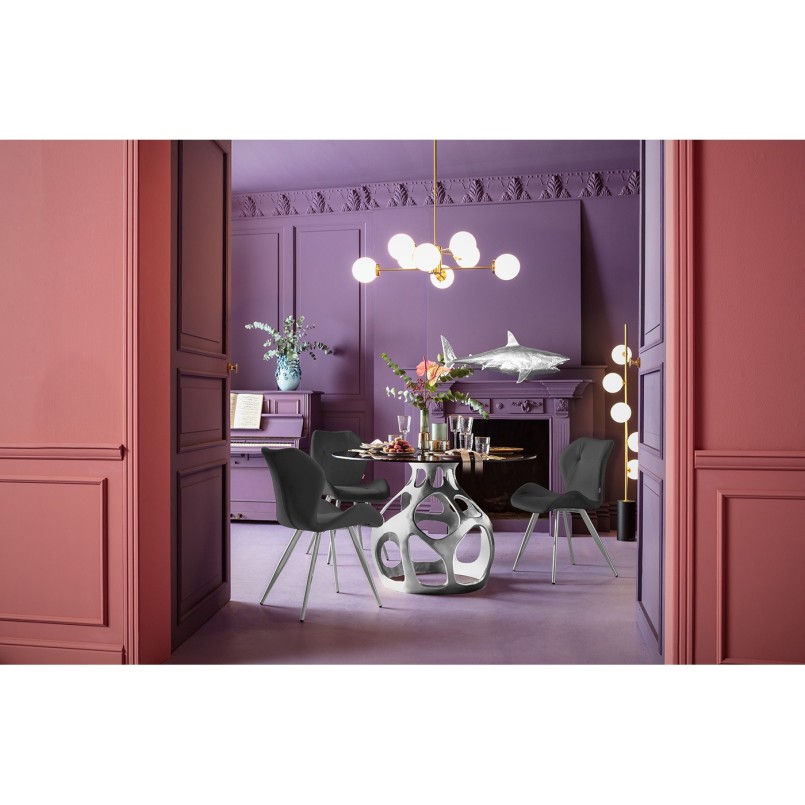Chaise Viva gris-chromé