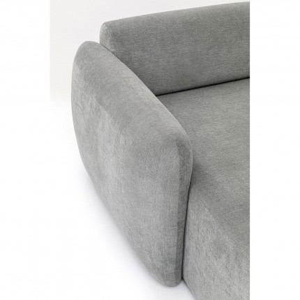 Méridienne gauche d'angle canapé Lucca gris Kare Design