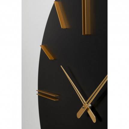 Horloge murale Luca noire 70cm Kare Design