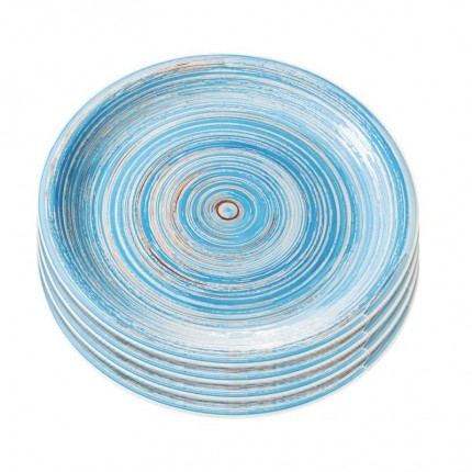 Assiettes Swirl Blue 19cm set de 4 Kare Design