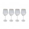 Verres à vin Diamond Rim dorés set de 4 Kare Design