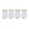 Verres à eau Diamond doré set de 6 Kare Design