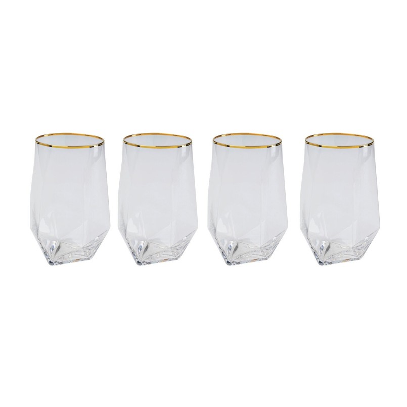 Verres à eau Diamond doré set de 6 Kare Design