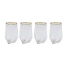 Verres à eau Diamond doré set de 6 Kare Design