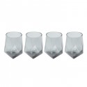 Verres à eau Diamond fumé set de 6 Kare Design