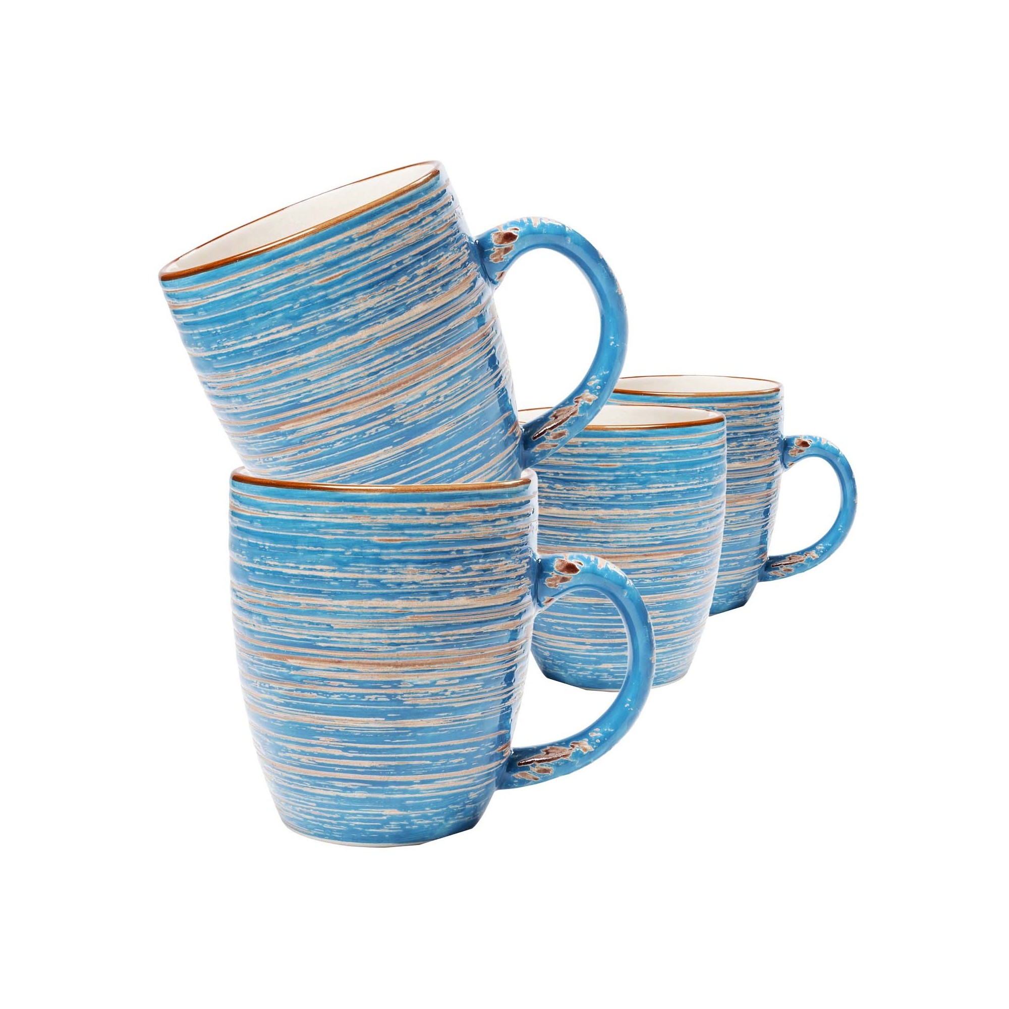 Mugs Swirl Blue set de 6 Kare Design