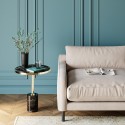 Table d'appoint San Remo marbre noir 46cm Kare Design