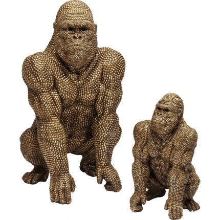 Déco gorilla strass dorés 46cm Kare Design