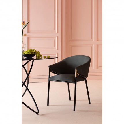 Chaise avec accoudoirs Boulevard grise Kare Design