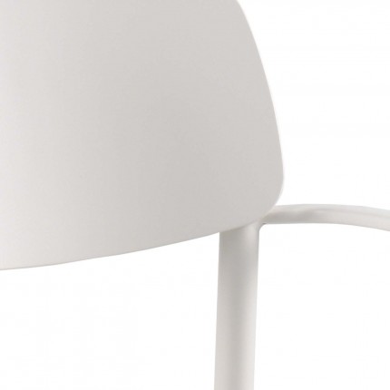 Outdoor chair with armrests Malta white Gescova