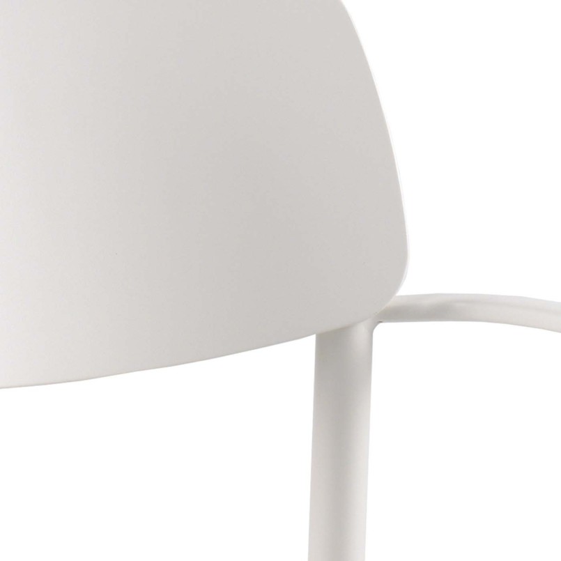 Chaise de jardin avec accoudoirs Malta blanche Gescova
