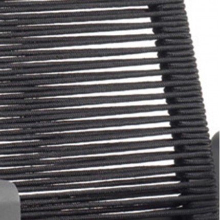 Chaise de jardin avec accoudoirs Aruba noire Gescova