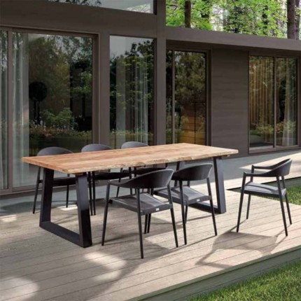 Outdoor Table Tree Trunk 240x100cm Gescova