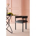 Chaise avec accoudoirs Paris grise et noire Kare Design