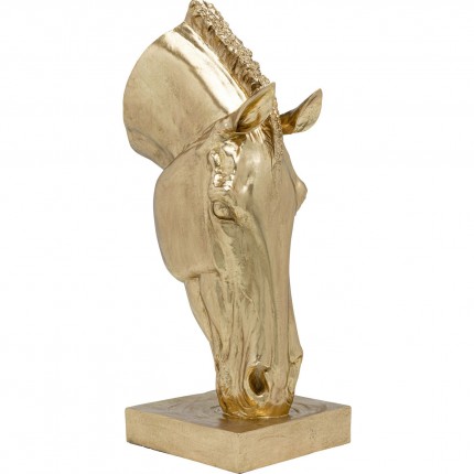Déco tête de cheval dorée 72cm Kare Design