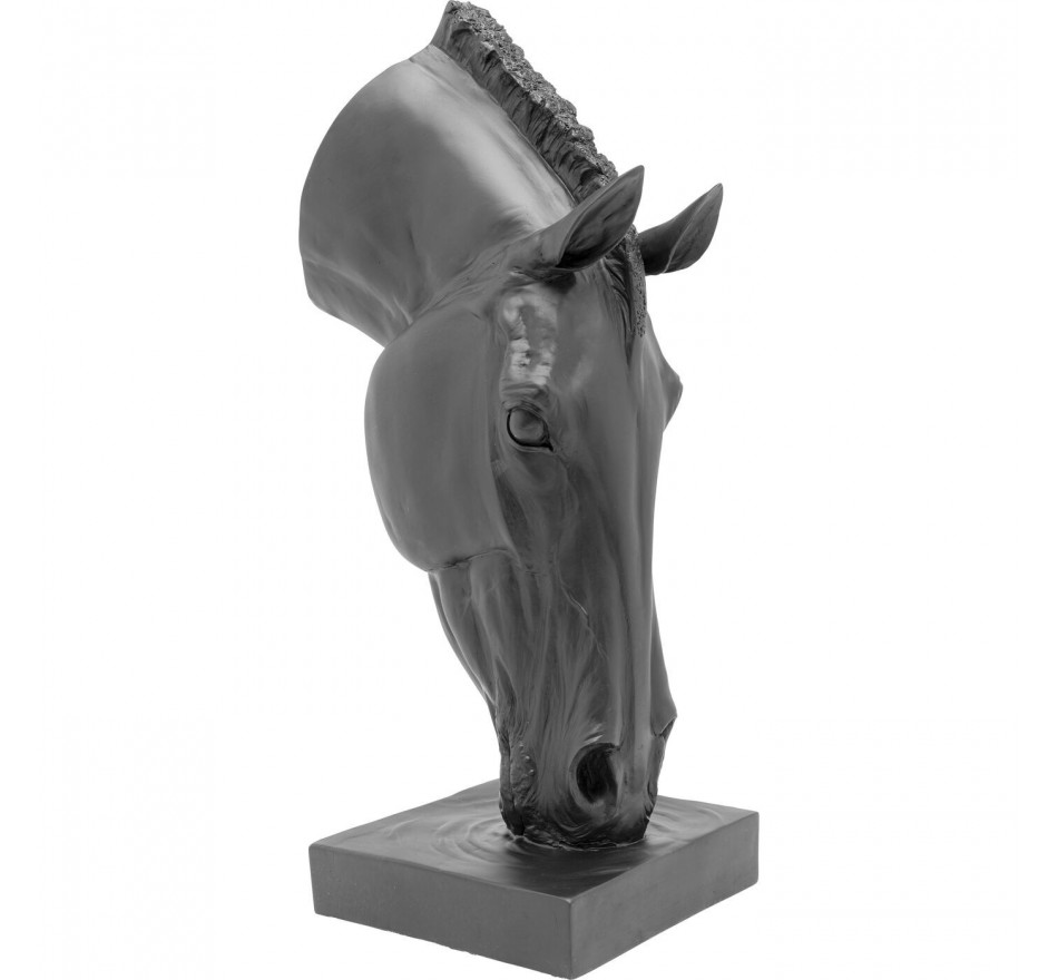 Déco tête de cheval noire 72cm Kare Design