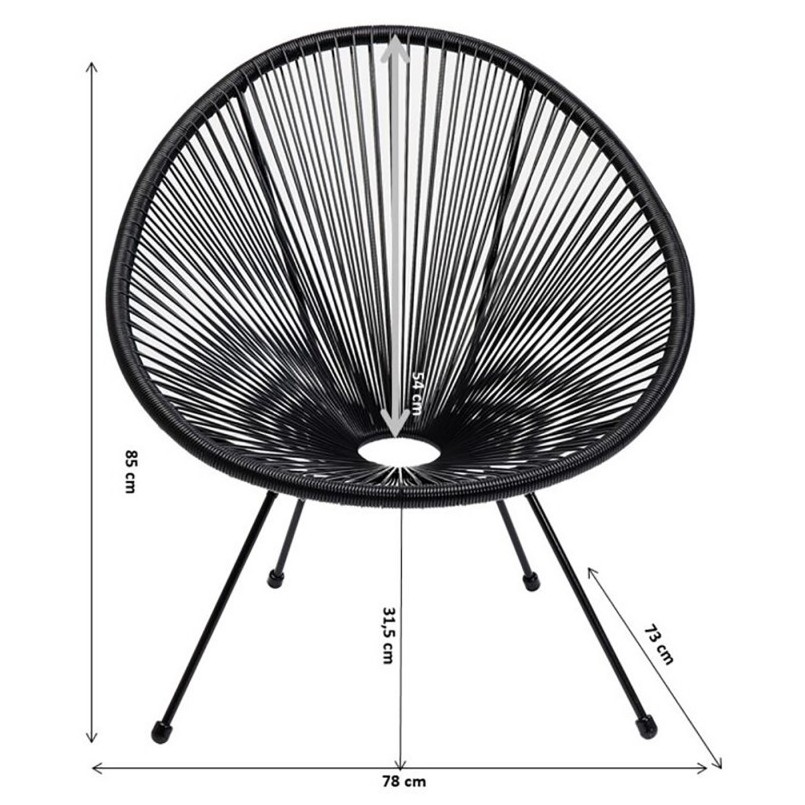 Fauteuil de jardin Acapulco fuchsia Kare Design