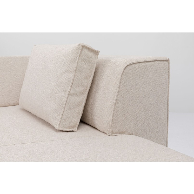 Méridienne droite d'angle canapé Infinity crème Kare Design