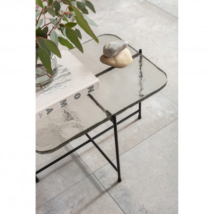 Table basse Ice 63x46cm pieds noirs Kare Design