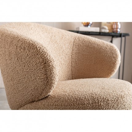 Fauteuil pivotant Carella taupe Kare Design