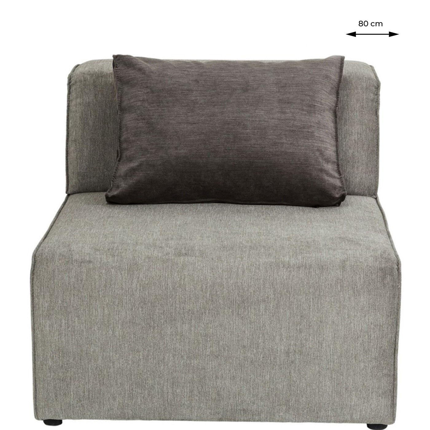 Assise centrale canapé Infinity gris Kare Design Longueur - 80cm