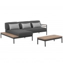 Salon de jardin Natal gris anthracite Gescova