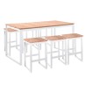 Ensemble de jardin table et 6 tabourets Pisa blanc Gescova